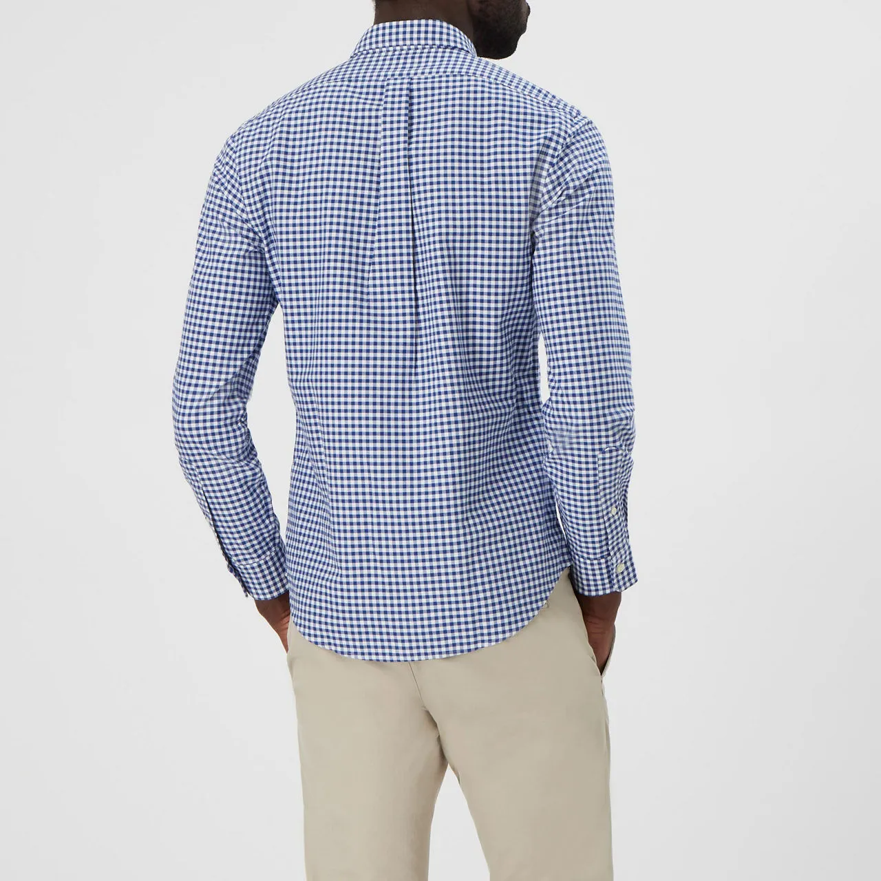 POLO RALPH LAUREN Gingham Slim Fit Oxford Shirt - Blue