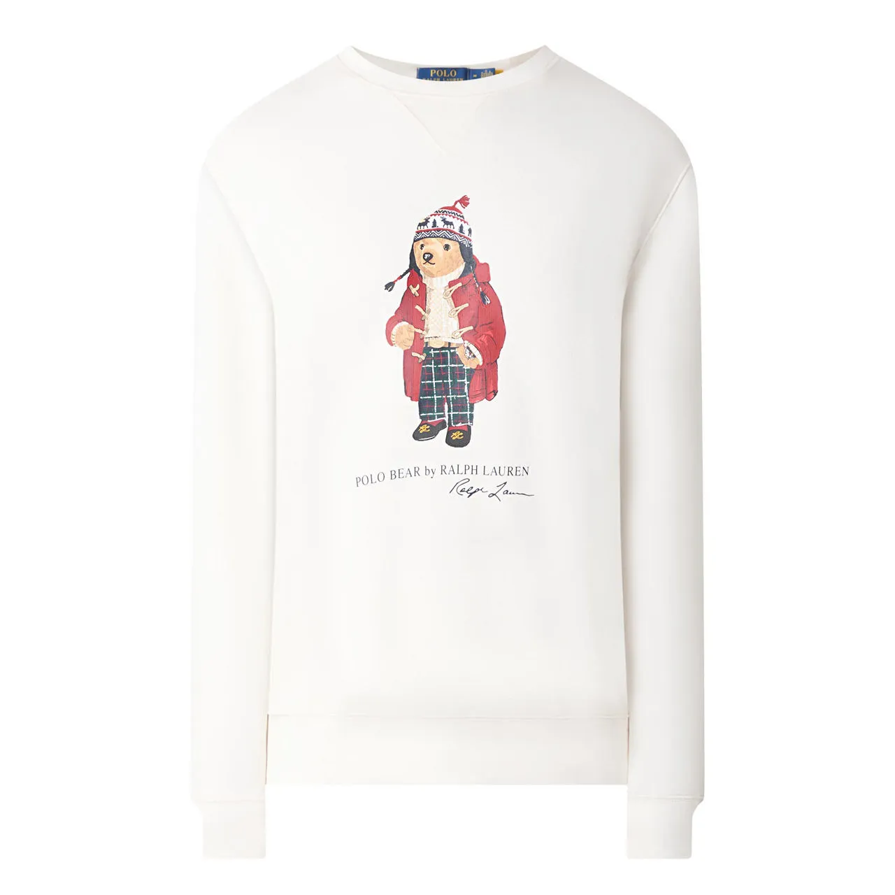 POLO RALPH LAUREN Holiday Bear Logo Sweatshirt - Cream