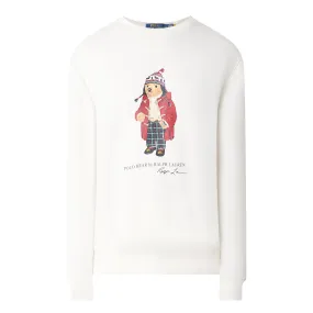 POLO RALPH LAUREN Holiday Bear Logo Sweatshirt - Cream