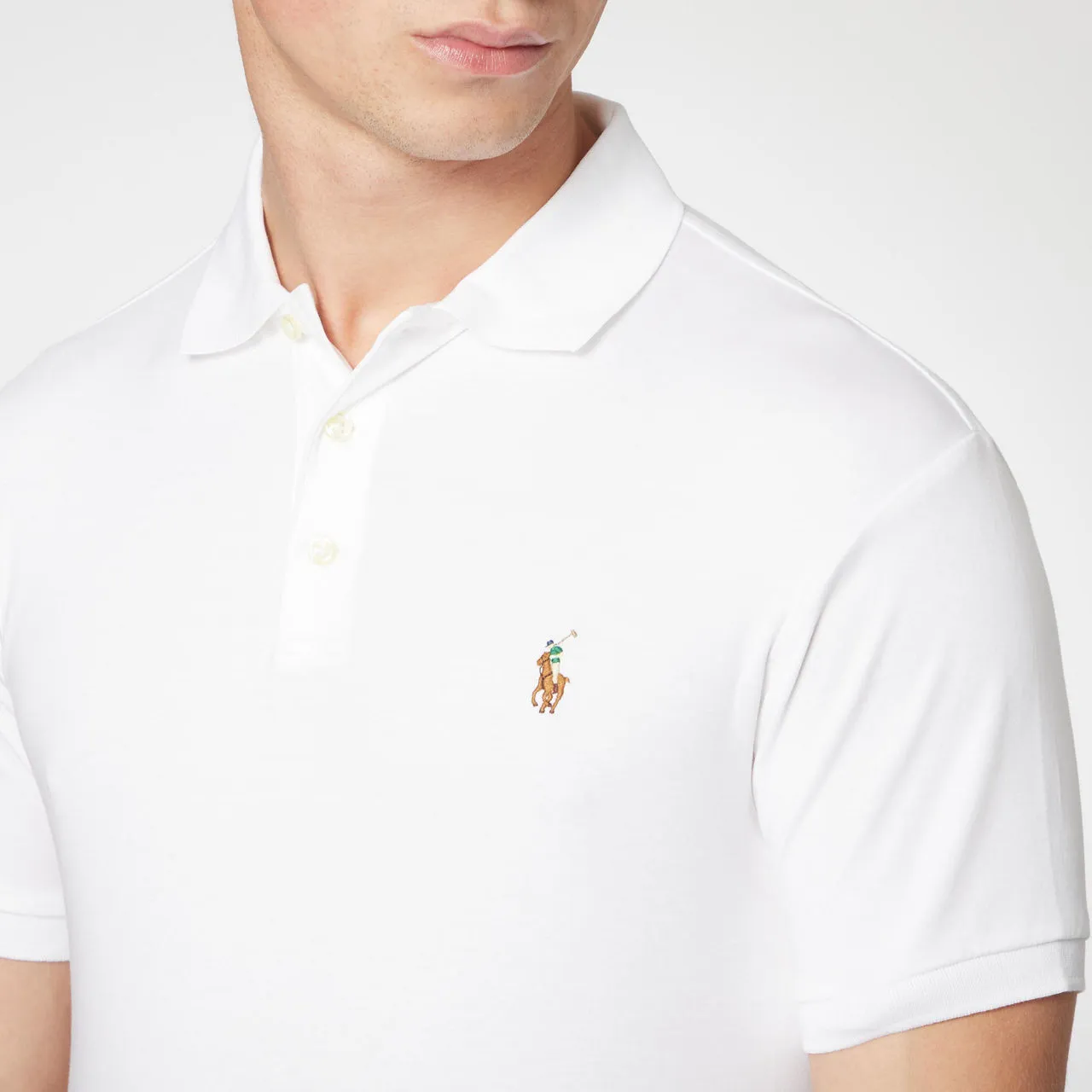 POLO RALPH LAUREN Pima Cotton Polo Shirt - White