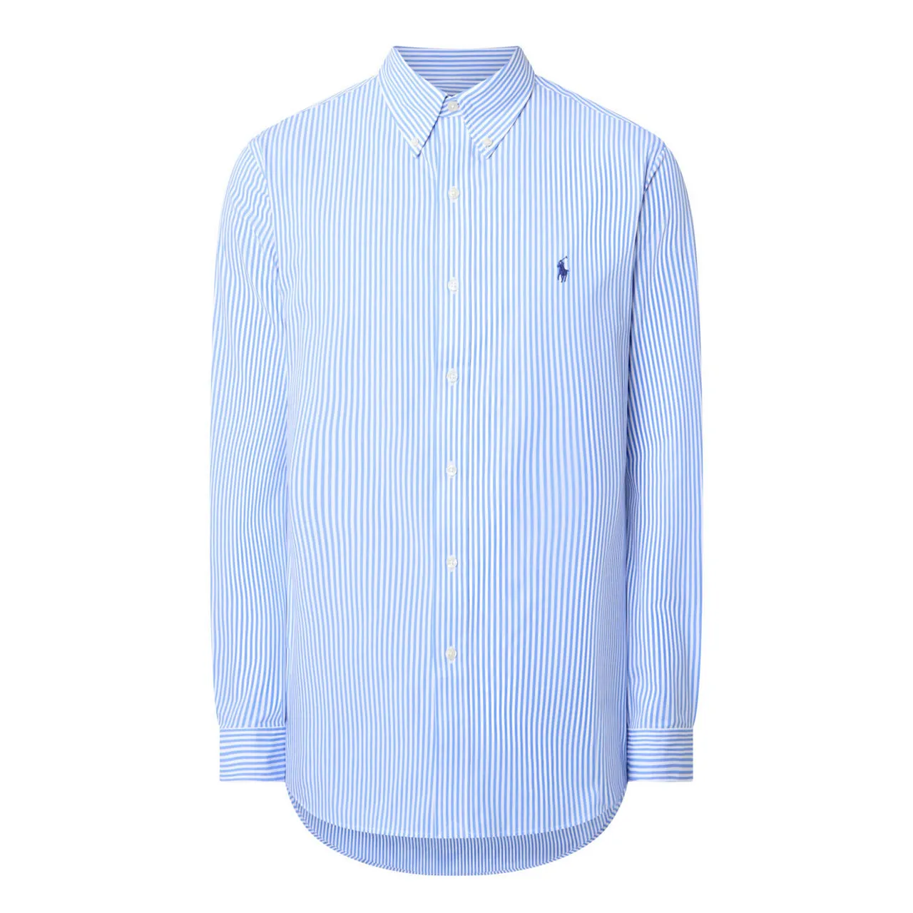 POLO RALPH LAUREN Signature Logo Striped Shirt - Light Blue