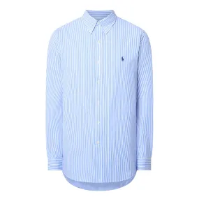 POLO RALPH LAUREN Signature Logo Striped Shirt - Light Blue