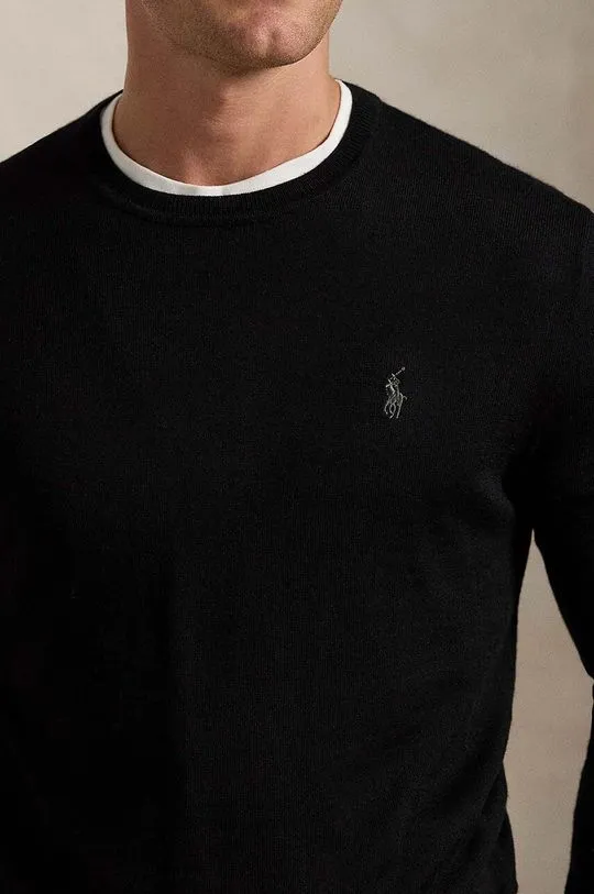 Polo Ralph Lauren woolen jumper Merino Wool men’s black color 710946143004