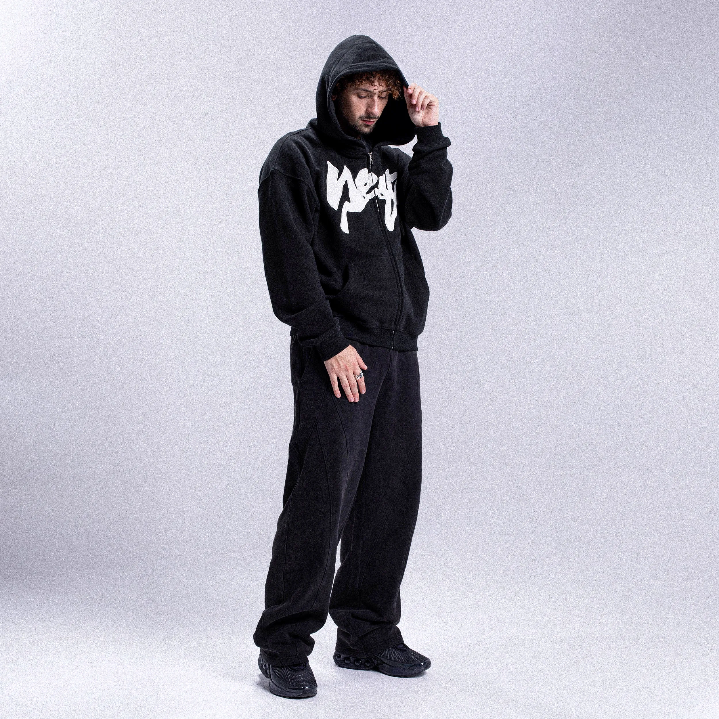 PROPAGANDA Zip Hoodie - Black