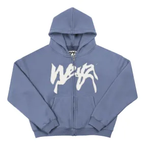 PROPAGANDA Zip Hoodie - Fade Blue