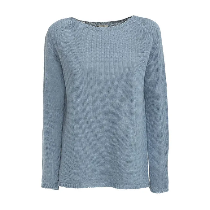 PULL GIOLINO Woman Solido Azzurro