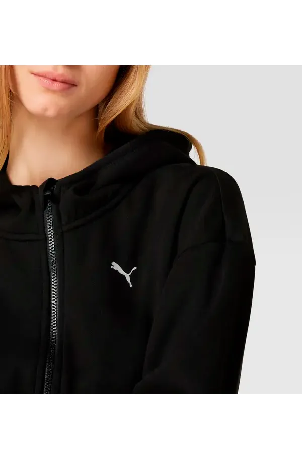 PUMA Women Fleece Zip Hoodie Black