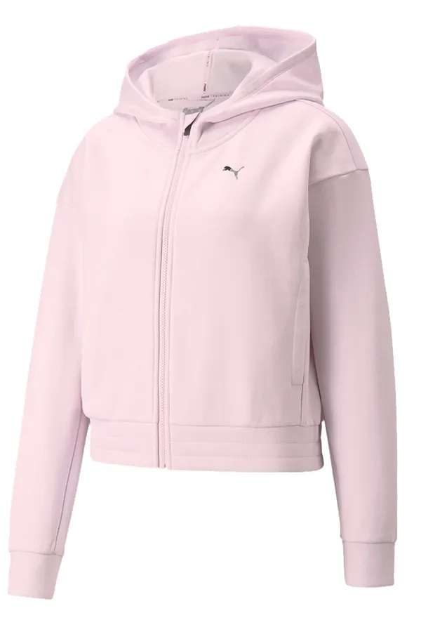 PUMA Women Fleece Zip Hoodie Pink