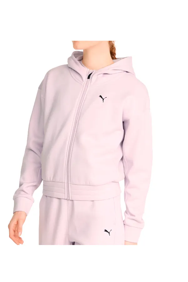 PUMA Women Fleece Zip Hoodie Pink