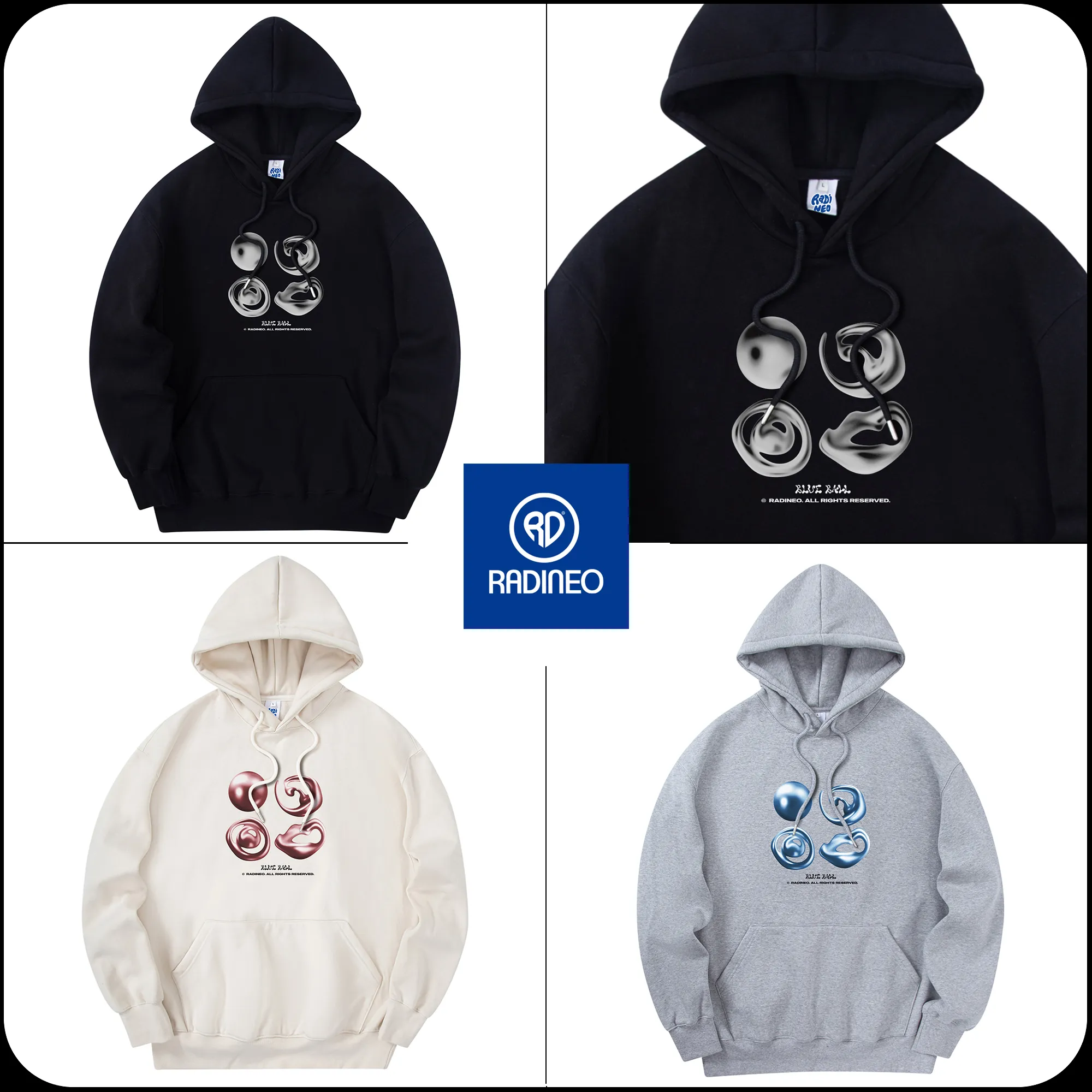 RADINEO  |[RADINEO]★ BLUE BALL HOODIE