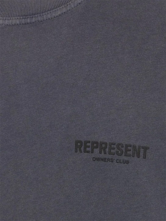 REPRESENT  |Crew Neck Blended Fabrics Street Style Plain Cotton