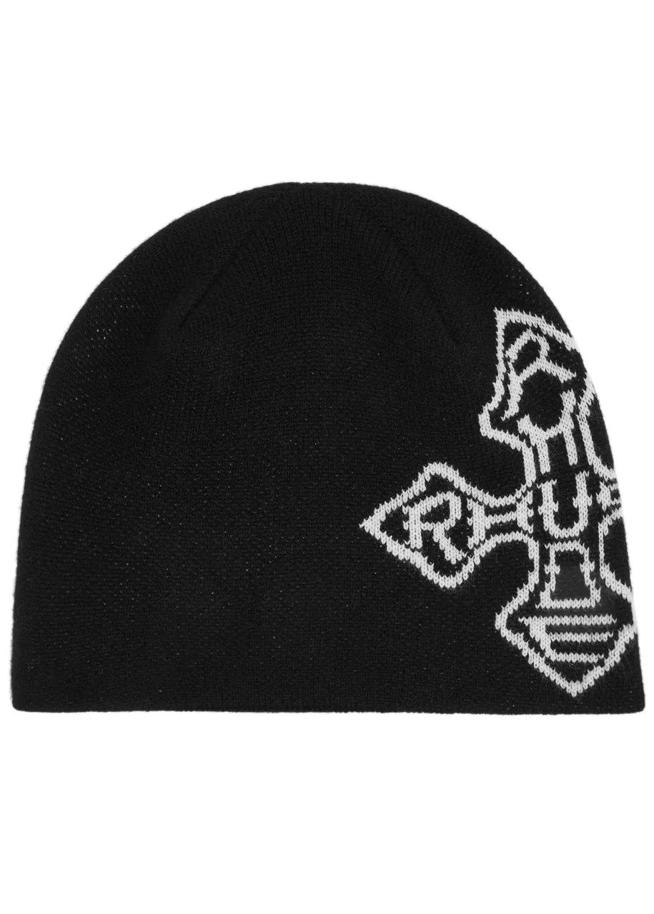 RHUDE Cross-intarsia cotton-blend beanie  -                         -                     -                