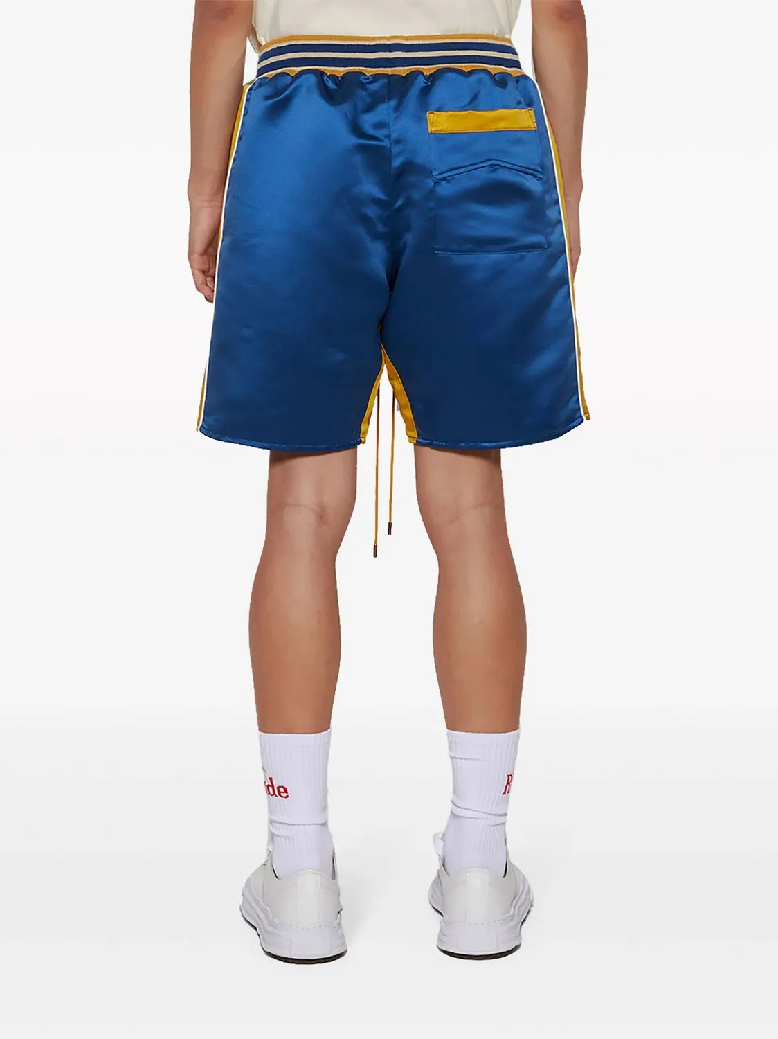 RHUDE Navy Blue Palm Eagles Bermuda Shorts for Men