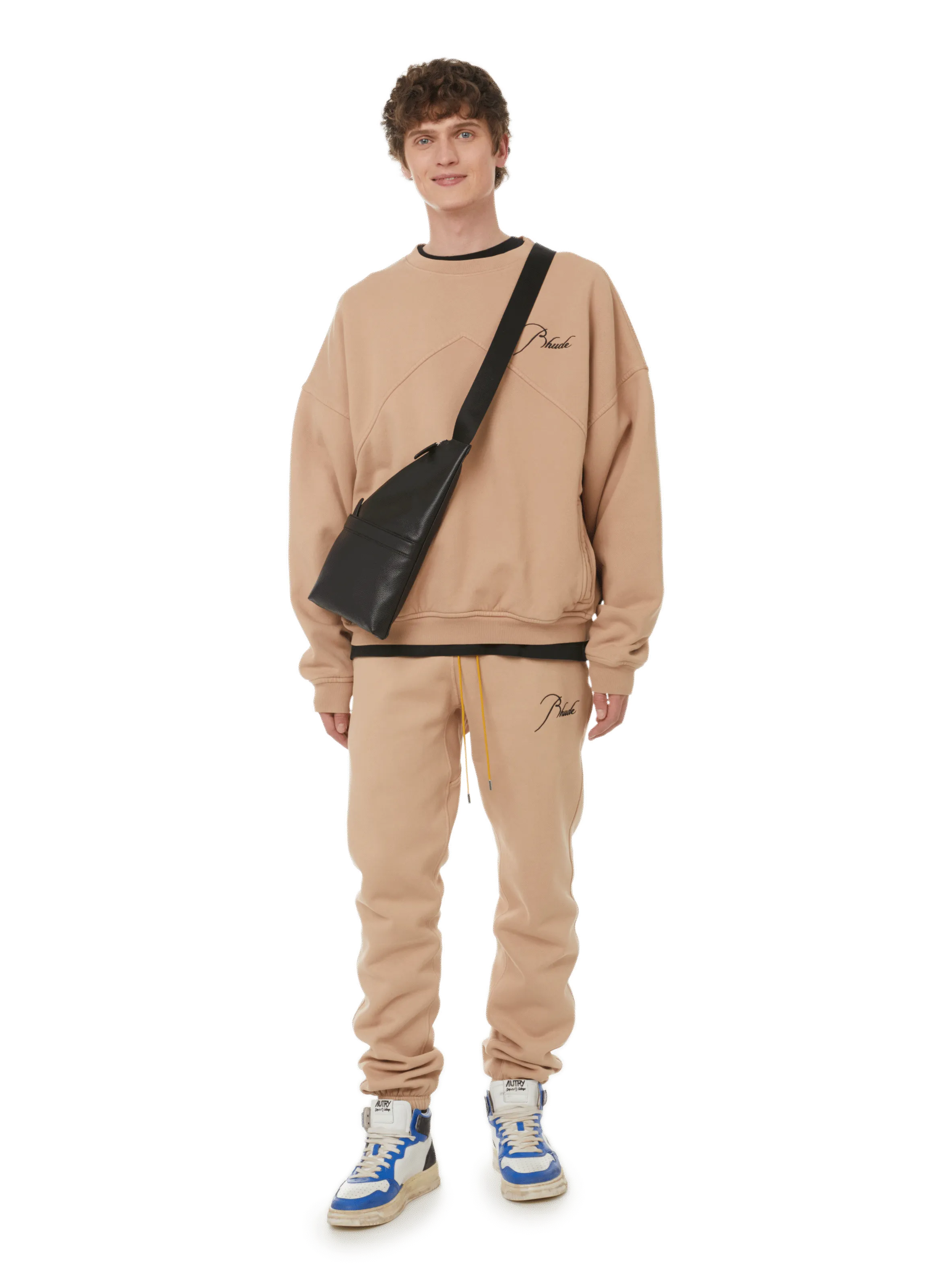 RHUDE  Oversized cotton jersey sweatshirt - Beige