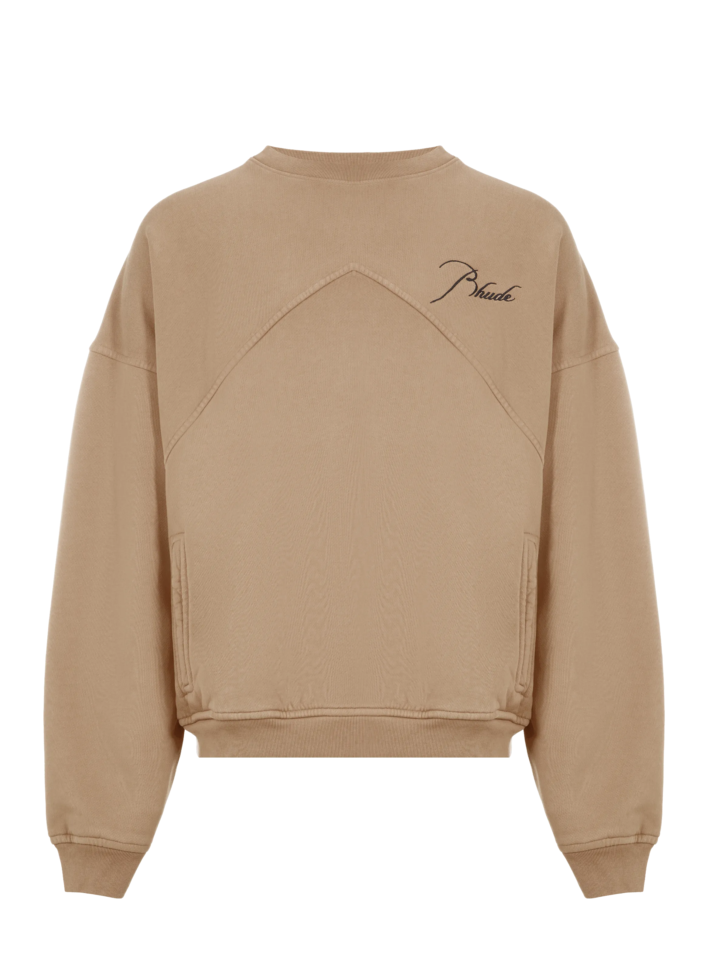 RHUDE  Oversized cotton jersey sweatshirt - Beige