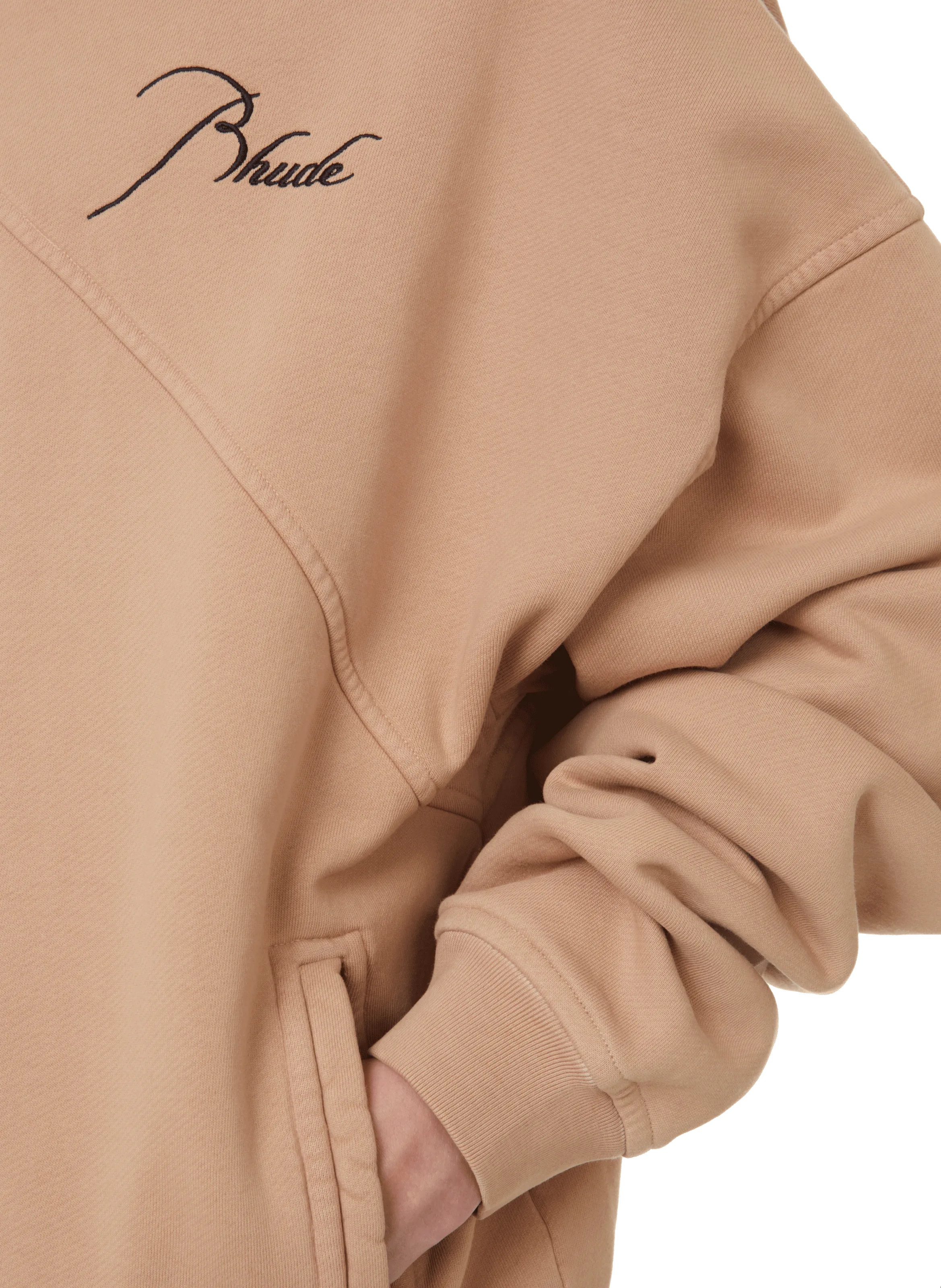 RHUDE  Oversized cotton jersey sweatshirt - Beige