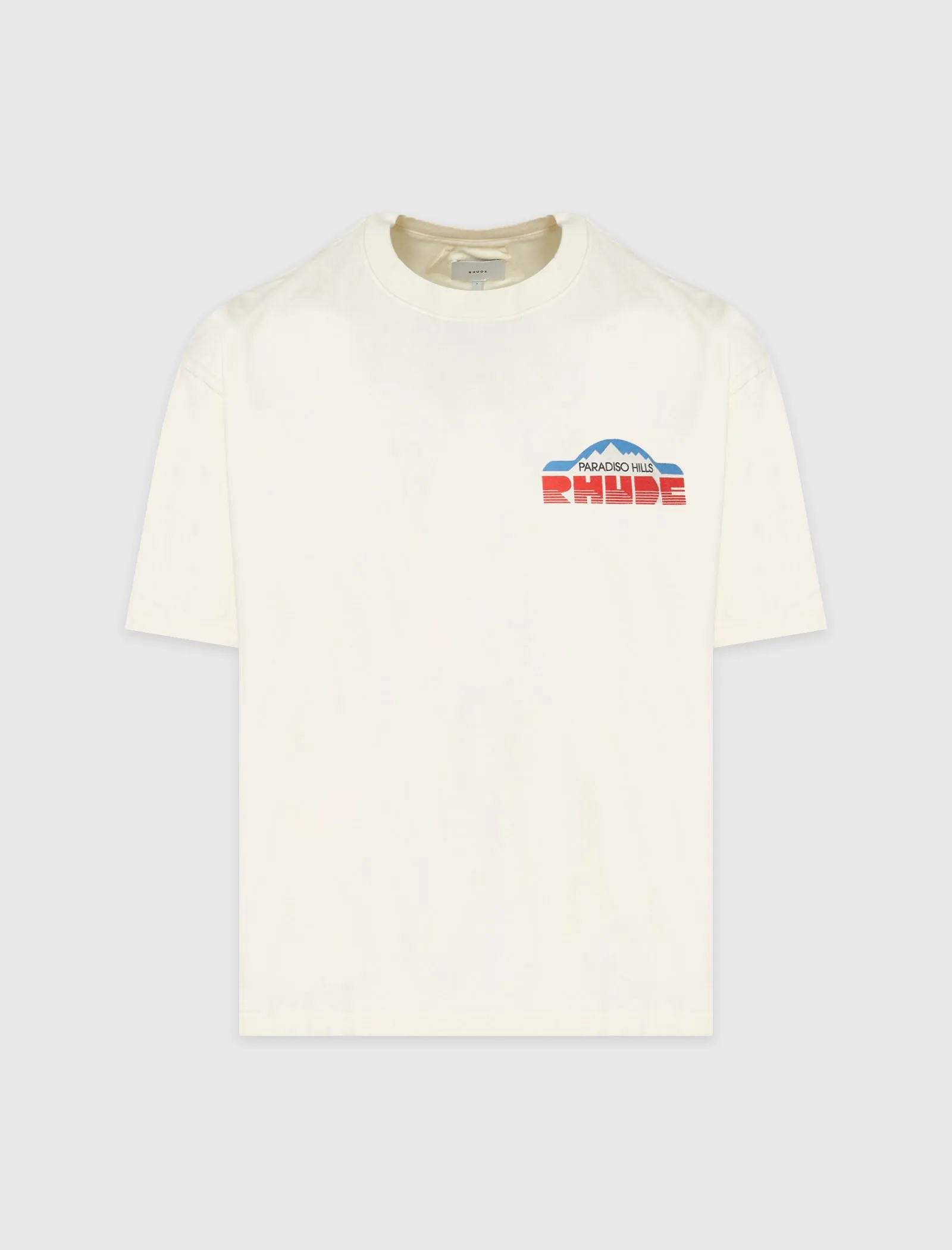 RHUDE PARADISO RALLY TEE   WHITE