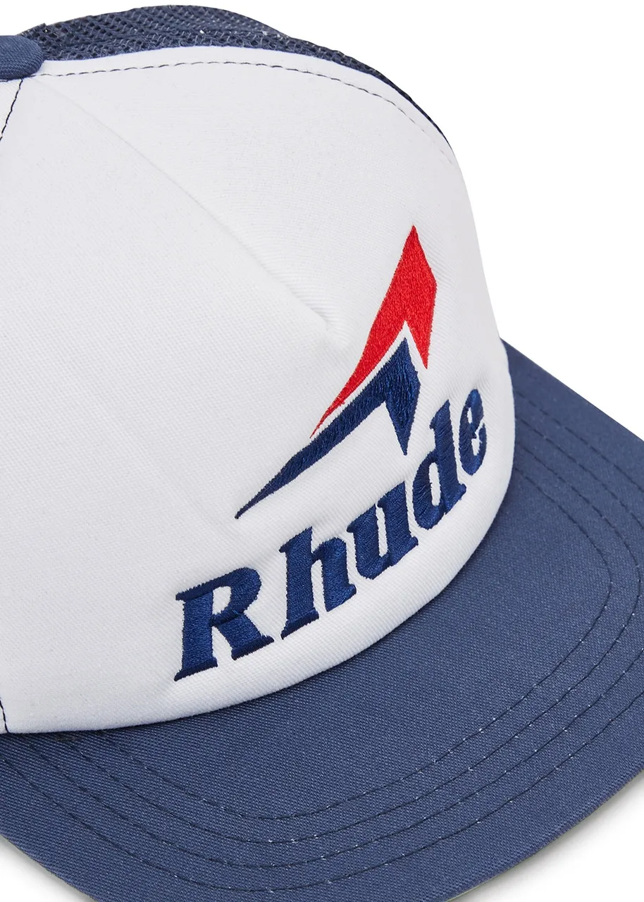 RHUDE Speedmark navy logo trucker hat -                         -                     -                