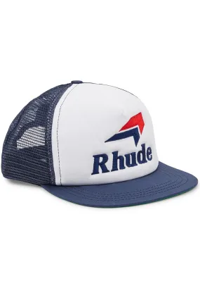 RHUDE Speedmark navy logo trucker hat -                         -                     -                