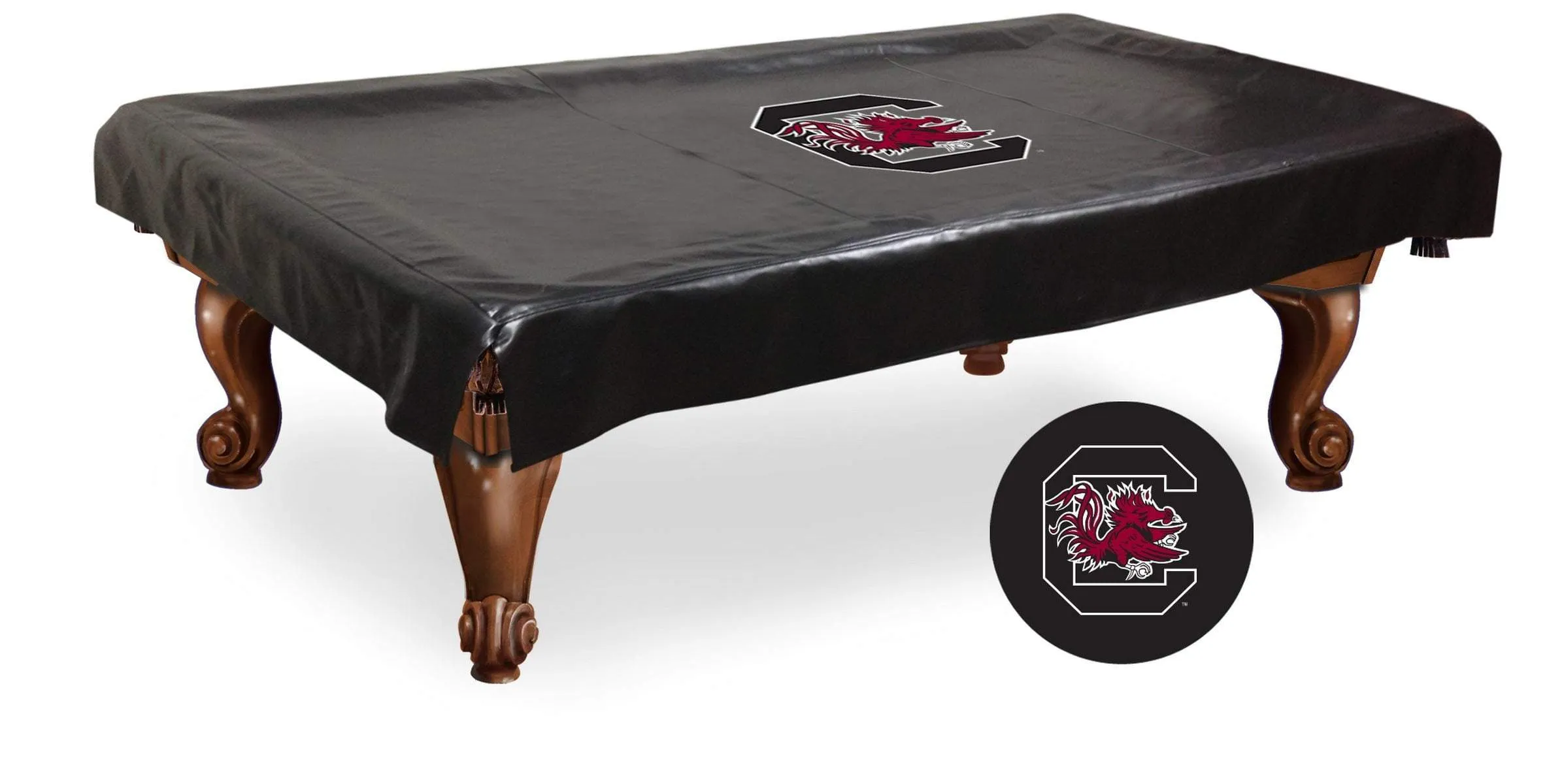 South Carolina Gamecocks Black Vinyl Billiard Pool Table Cover