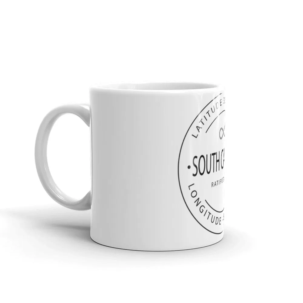 South Carolina - Mug - Latitude & Longitude