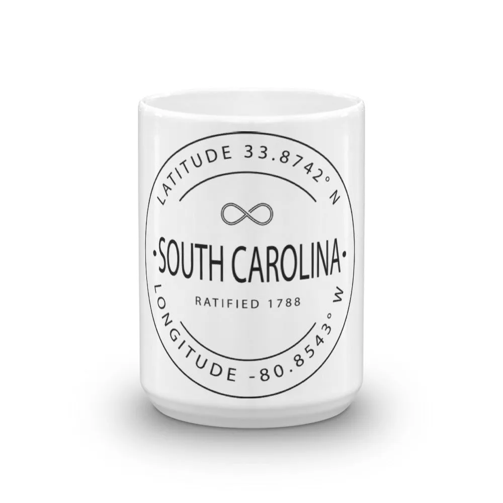 South Carolina - Mug - Latitude & Longitude