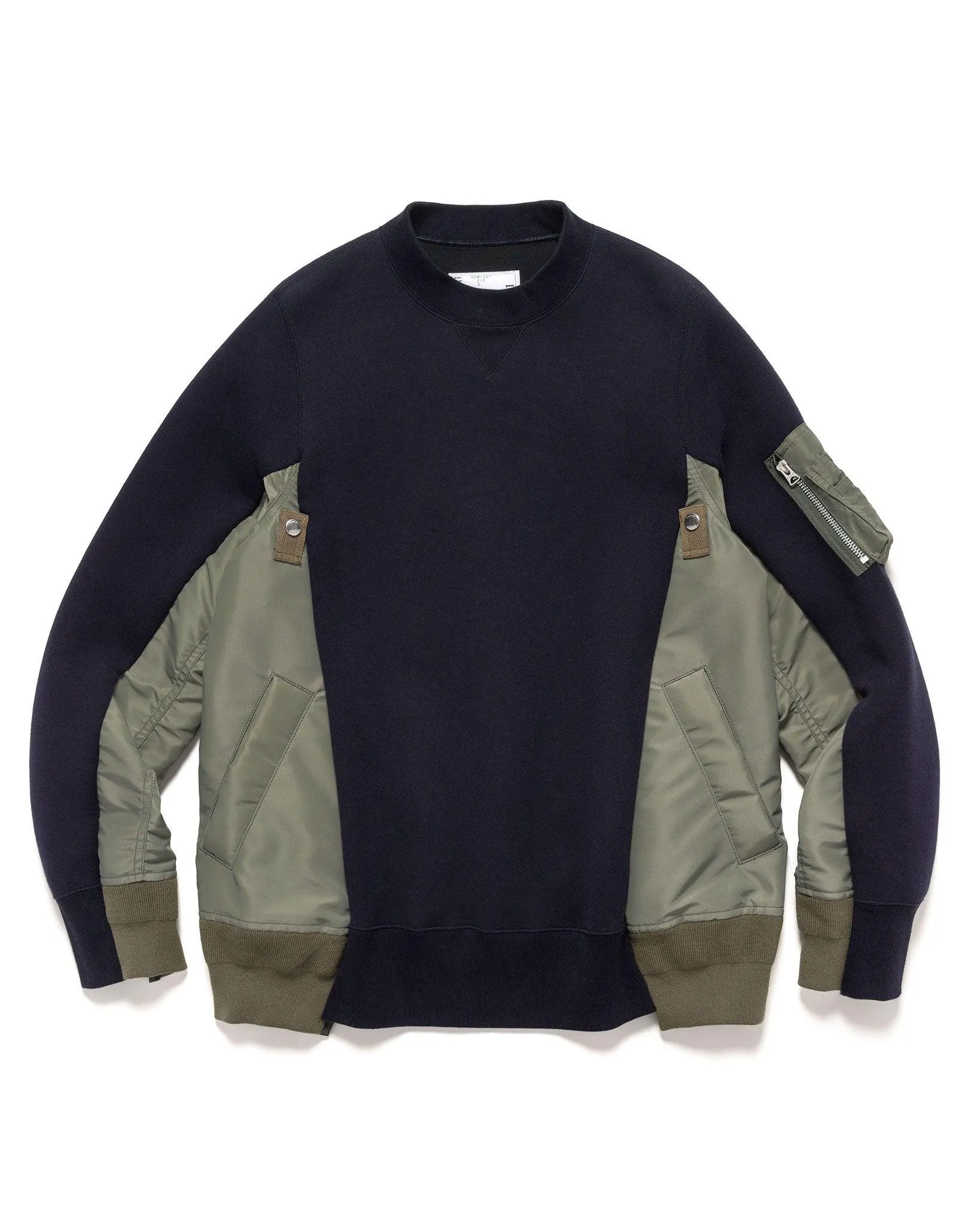 Sponge Sweat x Nylon Twill Pullover Navy x Khaki