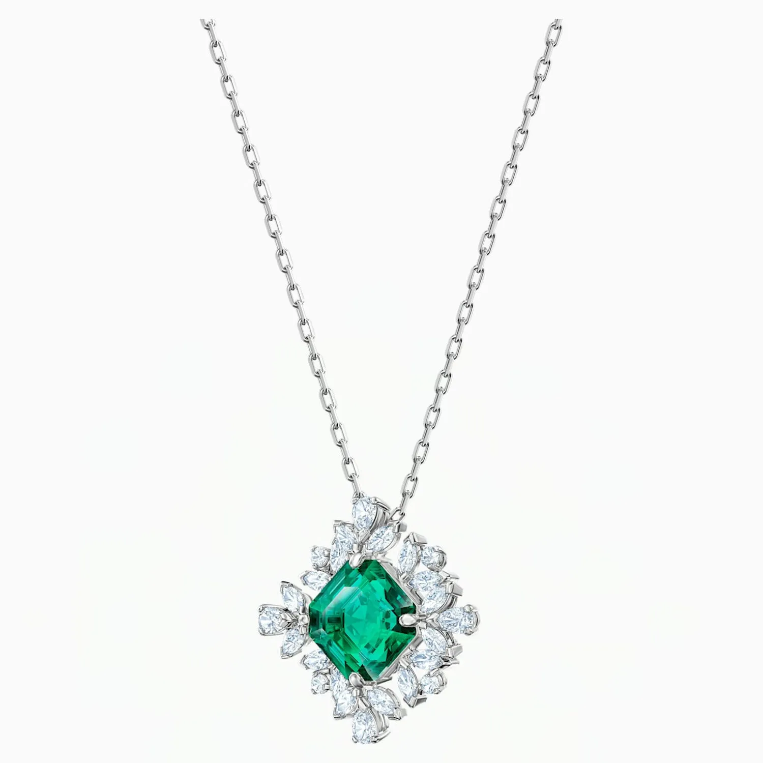 Swarovski PALACE NECKLACE, Green Rhodium Plated -5498832