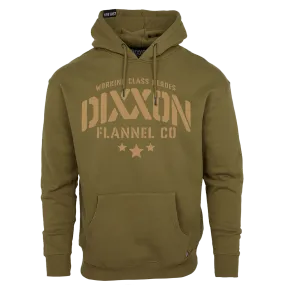 Tan Stencil Pullover Hoodie - O.D. Green