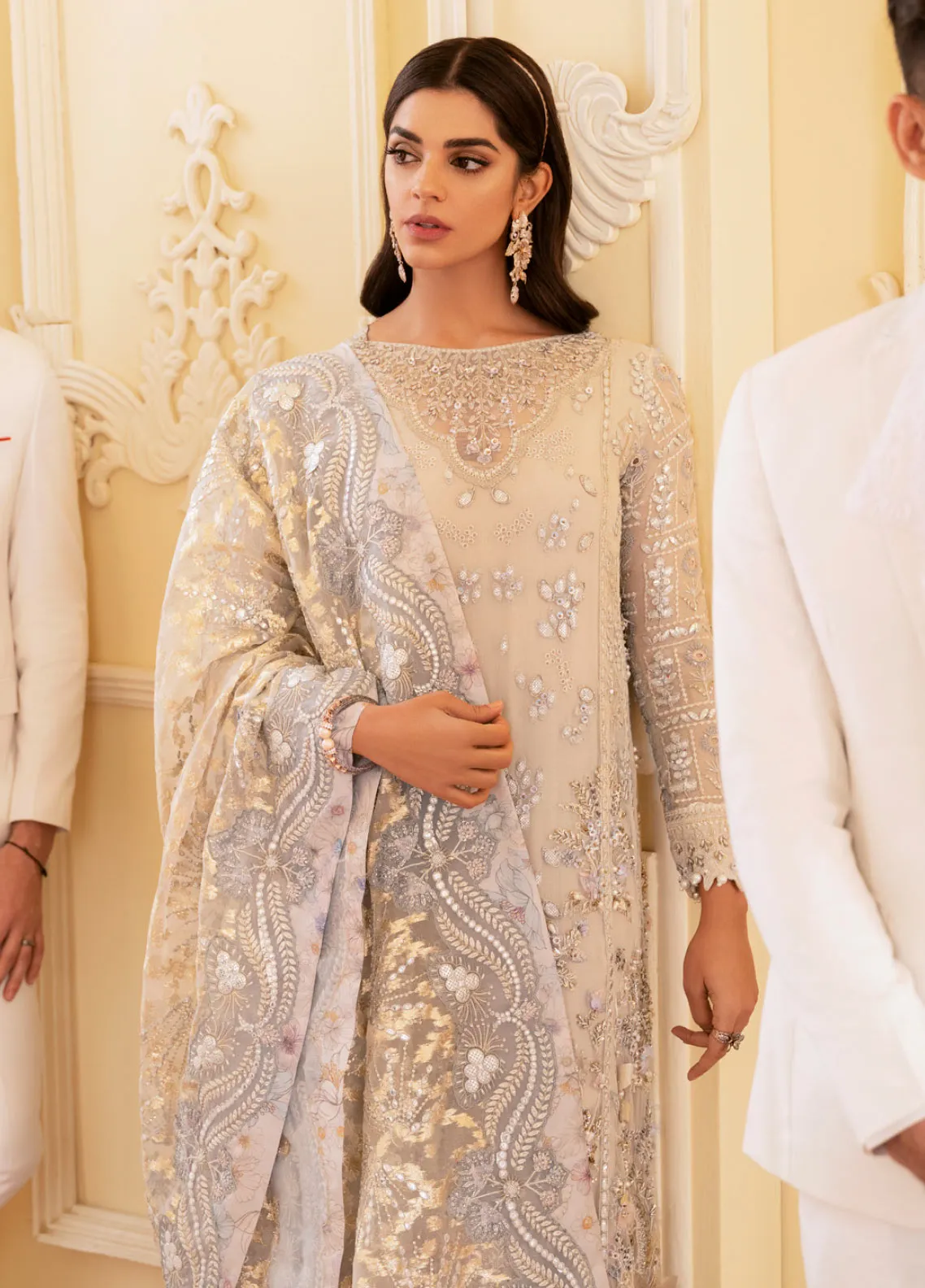 The Royal Palace By Nureh Embroidered Chiffon Unstitched 3 Piece Suit - 46