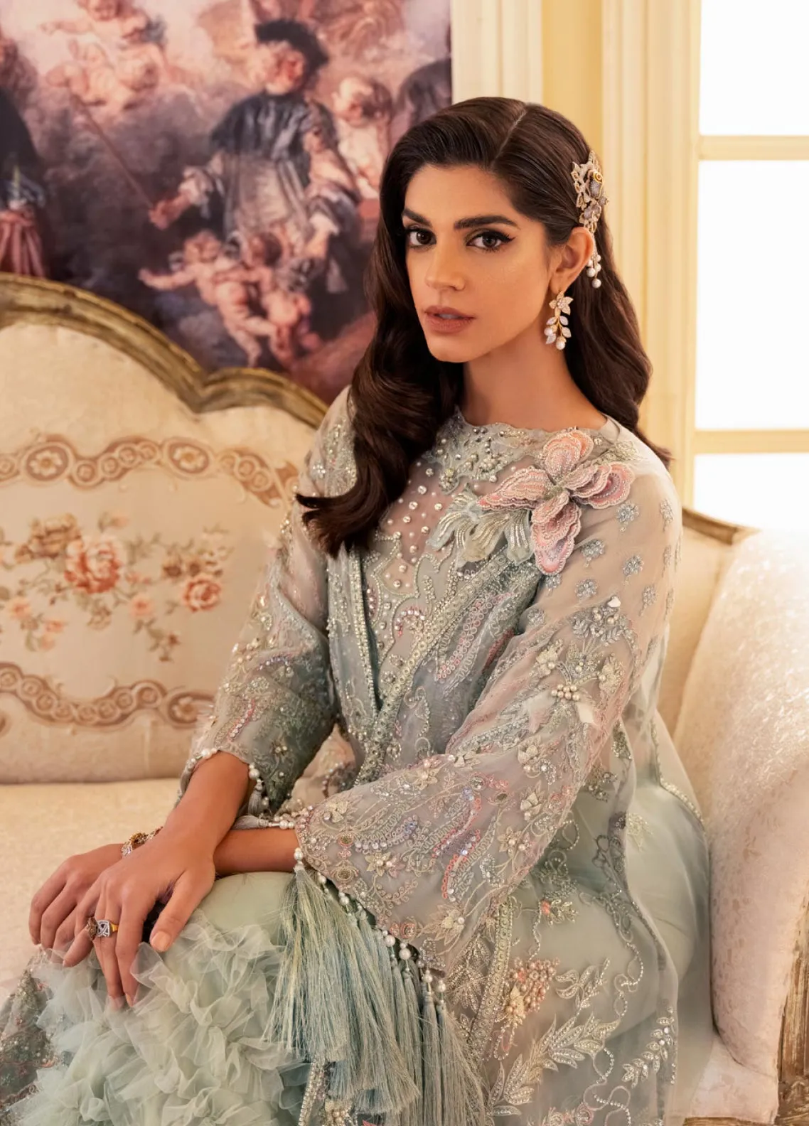 The Royal Palace By Nureh Embroidered Organza Unstitched 3 Piece Suit - 45