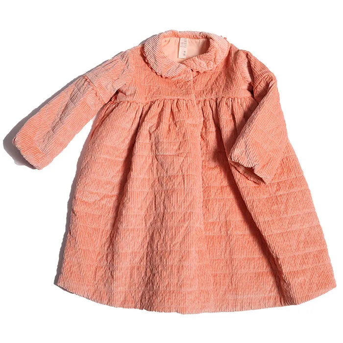 Tia Cibani Child Ivy Tufted Dress Salmon Pink