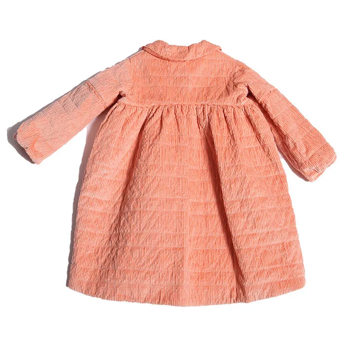 Tia Cibani Child Ivy Tufted Dress Salmon Pink