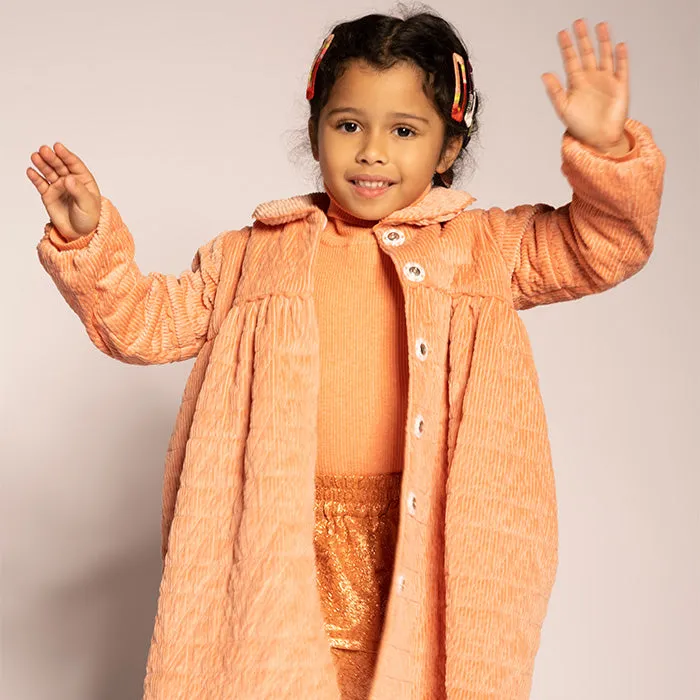 Tia Cibani Child Ivy Tufted Dress Salmon Pink