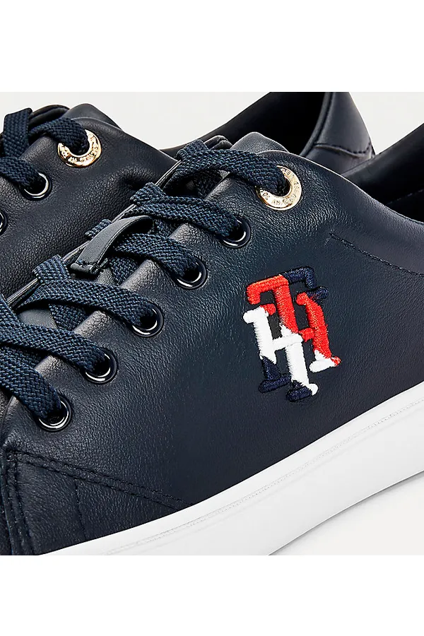 Tommy Hilfiger Women Leather Sneaker Navy