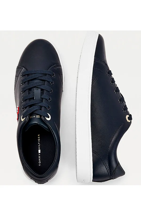 Tommy Hilfiger Women Leather Sneaker Navy