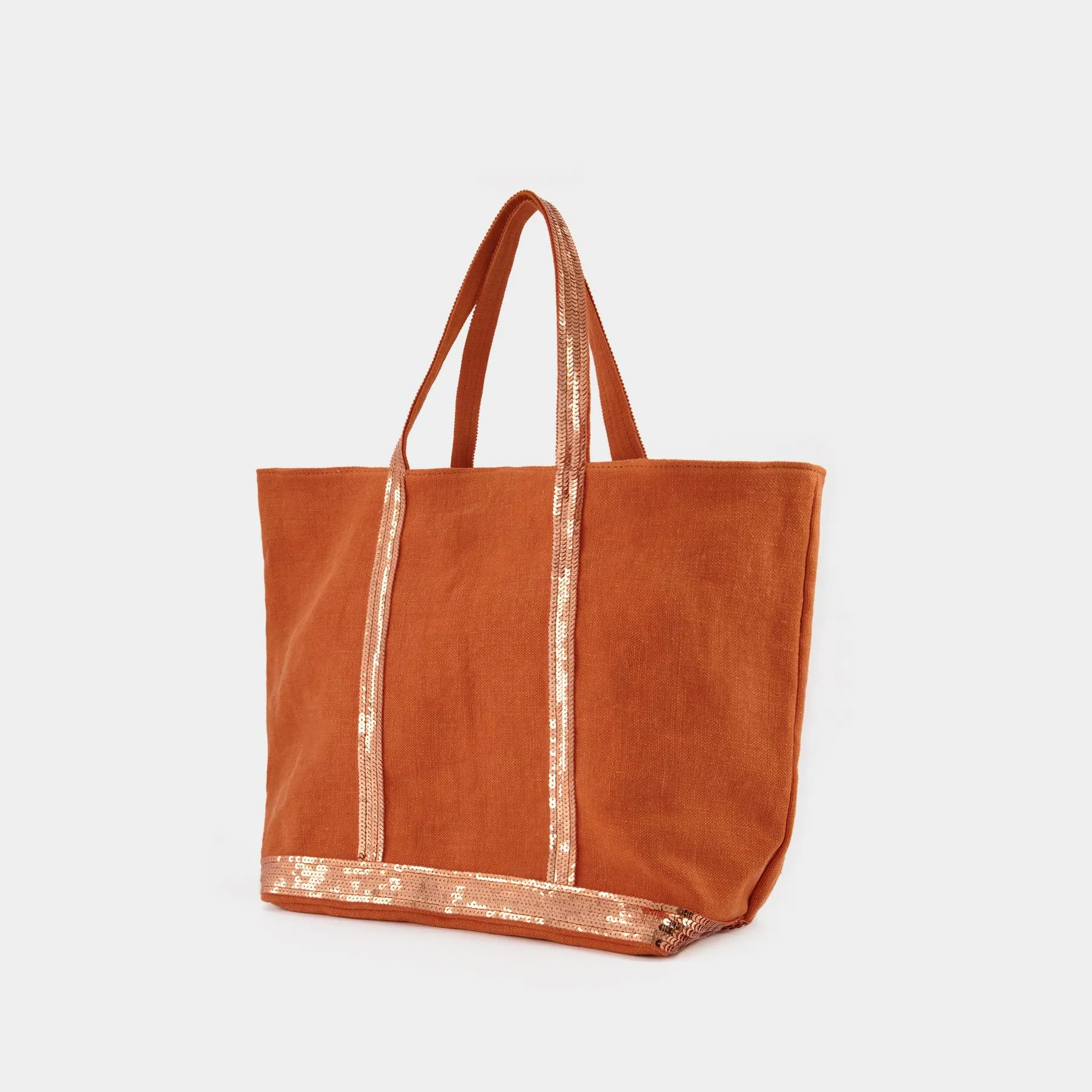 Vanessa Bruno  Cabas L Tote Bag - Vanessa Bruno -  Mandarine - Linen