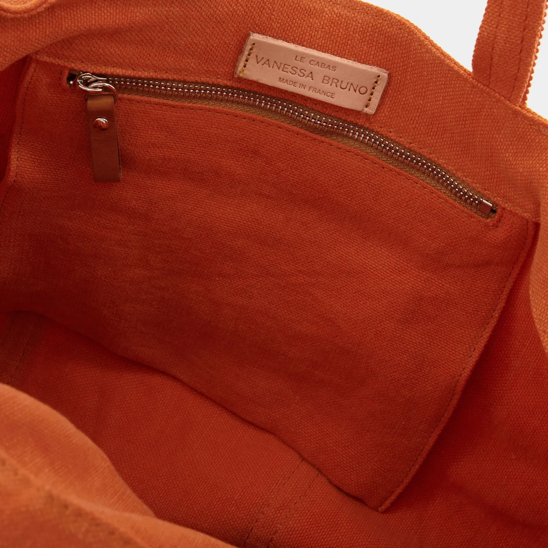 Vanessa Bruno  Cabas L Tote Bag - Vanessa Bruno -  Mandarine - Linen