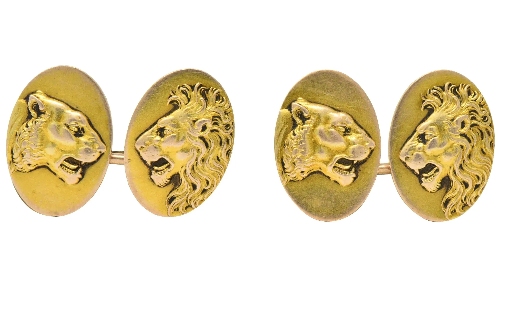 Victorian B.K. & Co. 14 Karat Gold Cufflinks