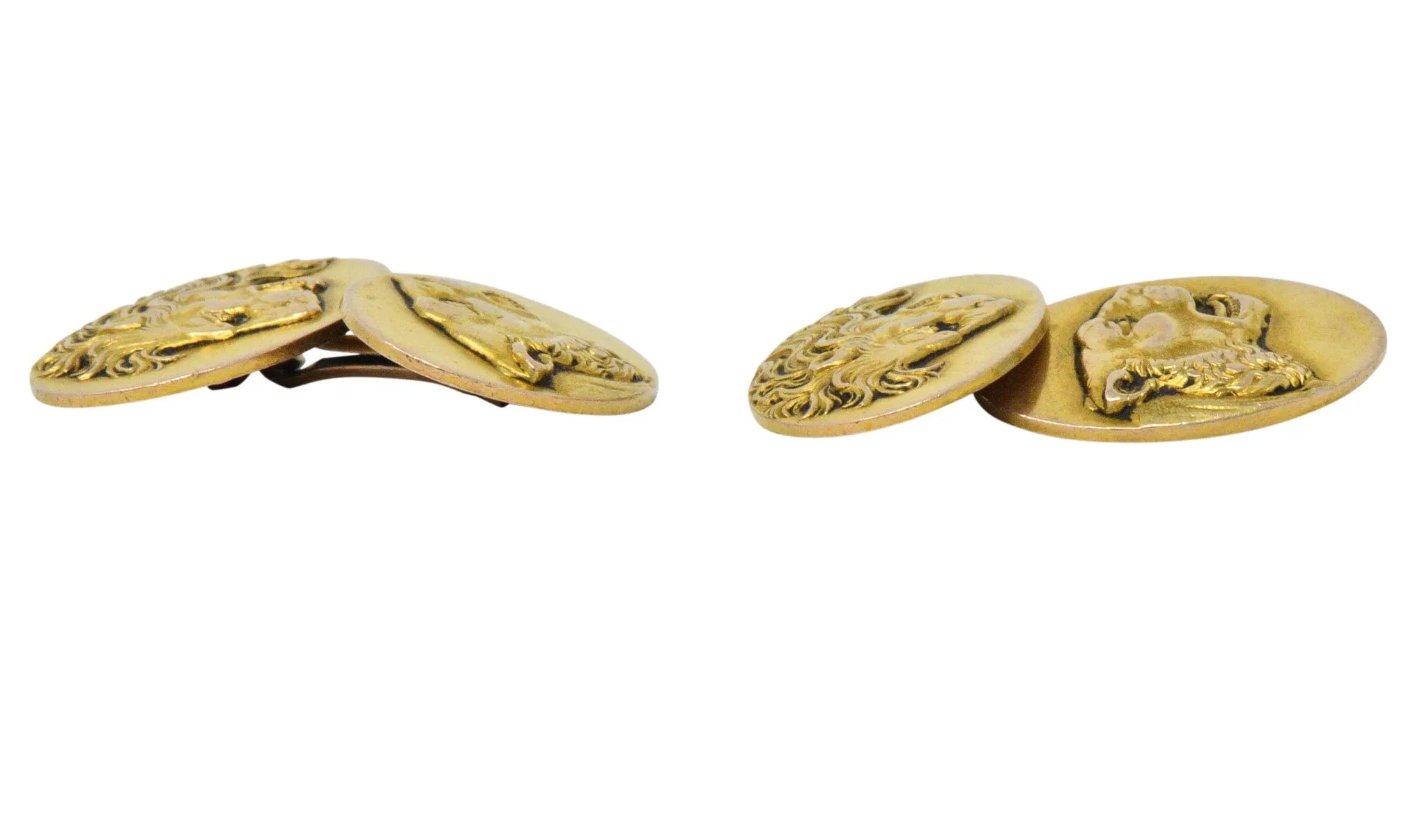 Victorian B.K. & Co. 14 Karat Gold Cufflinks