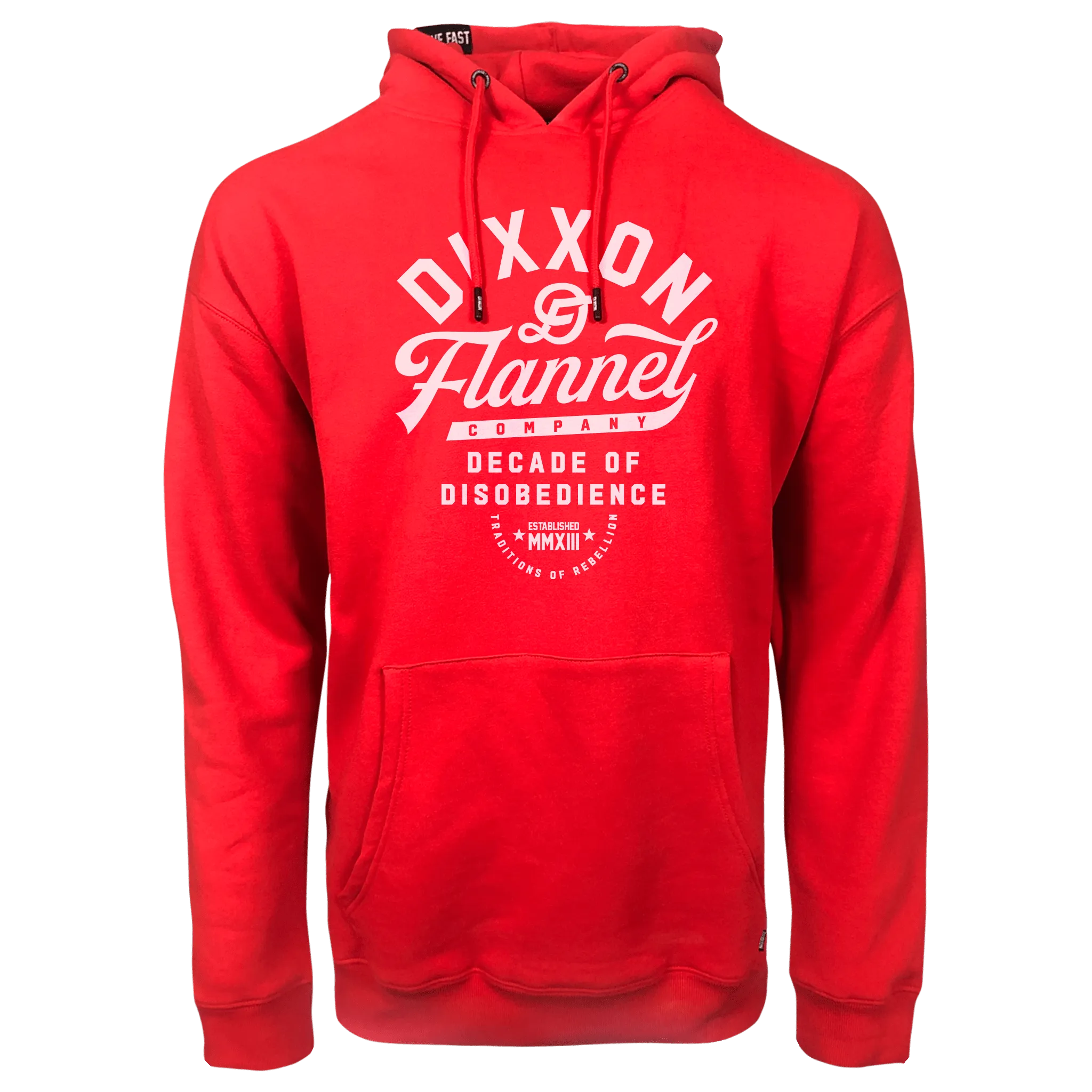 White Pastime Pullover Hoodie - Red