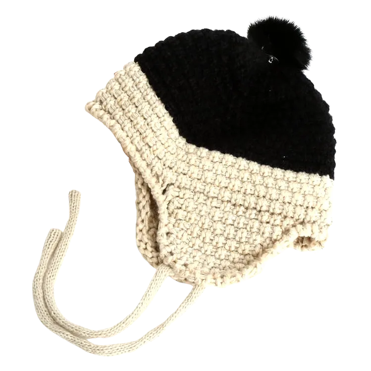 Winter Earflaps Sweater Hats Beanies Unisex Infant Toddler Cute Knitted Accessory Girls Boys Soft Warm