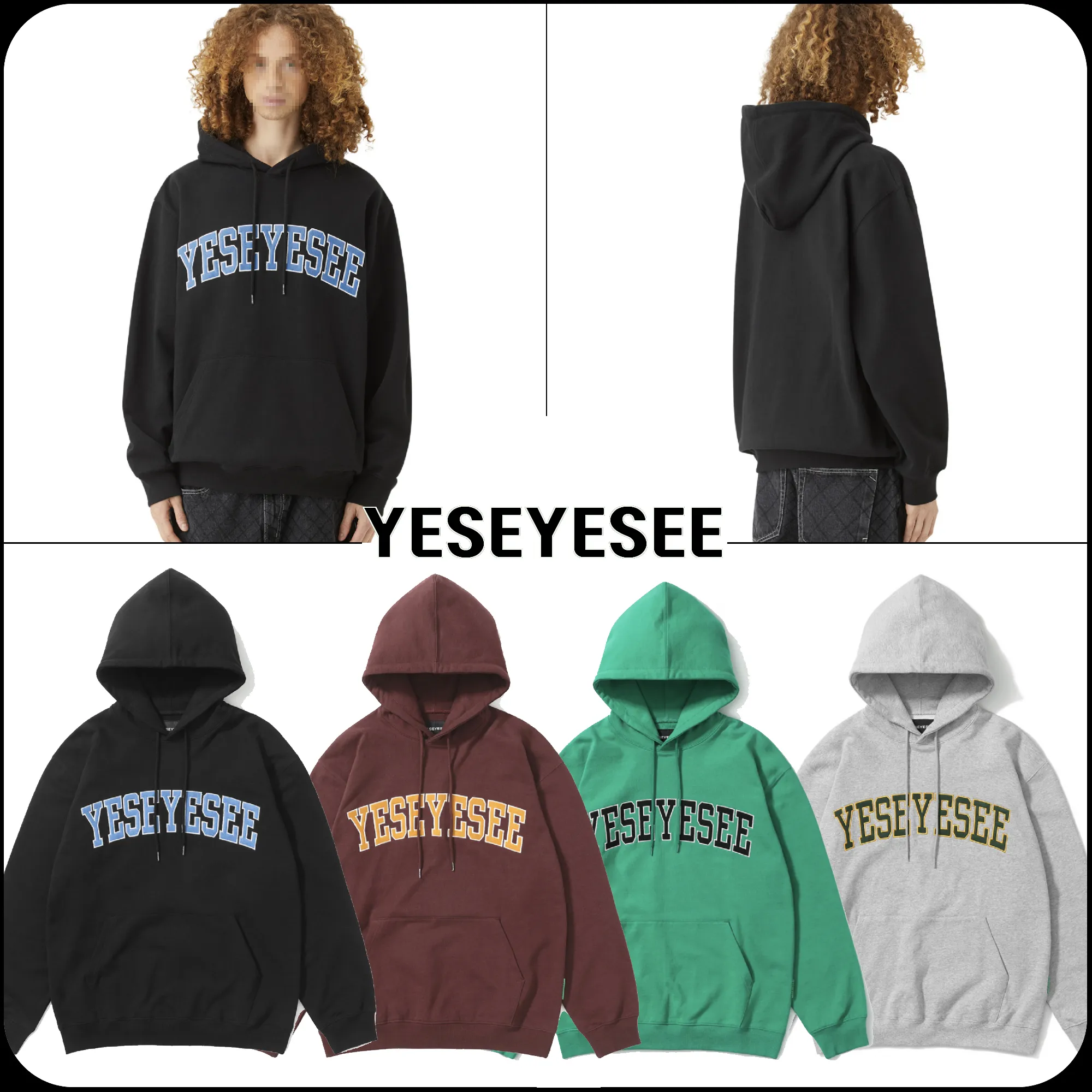 YESEYESEE  |[YESEYESEE] ★ Arch Logo Hoodie